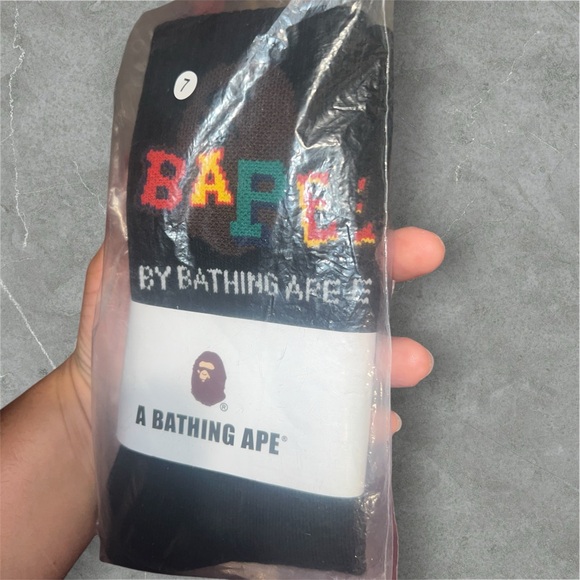 Bape Multicolor Logo Casual Socks - Picture 1 of 2